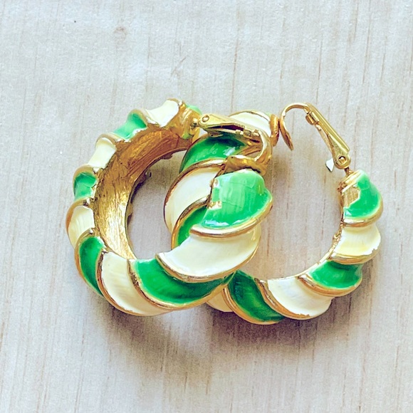 VTG Kenneth Jay Lane Clip Earrings - Picture 1 of 4